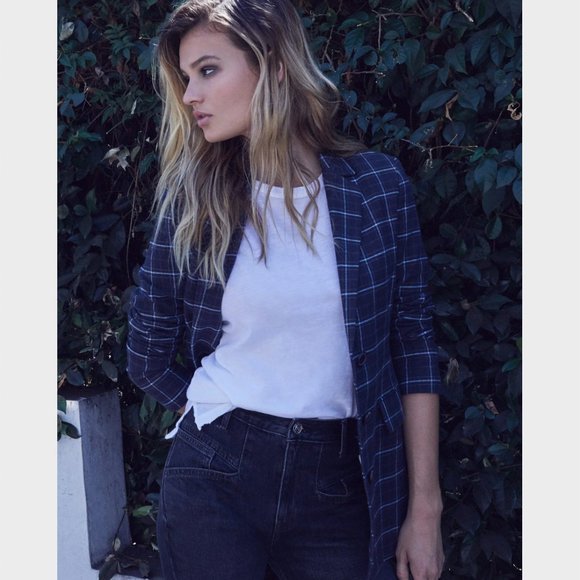 Current Elliott Beaufort Blazer in Mele Plaid - Picture 5 of 7